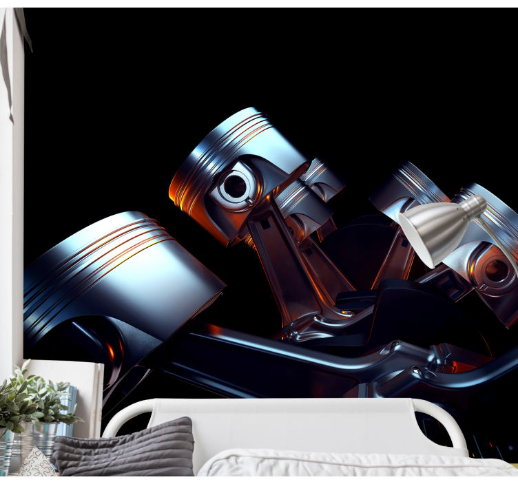 其他车辆壁画引擎组件细节 - TenStickers