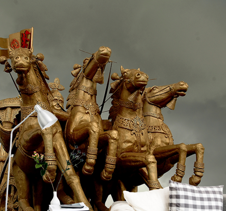 其他车辆壁画：历史战车马匹 - TenStickers