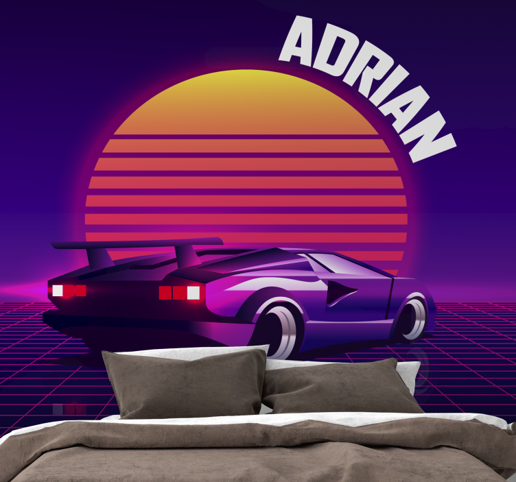其他车辆壁画复古赛车 - TenStickers