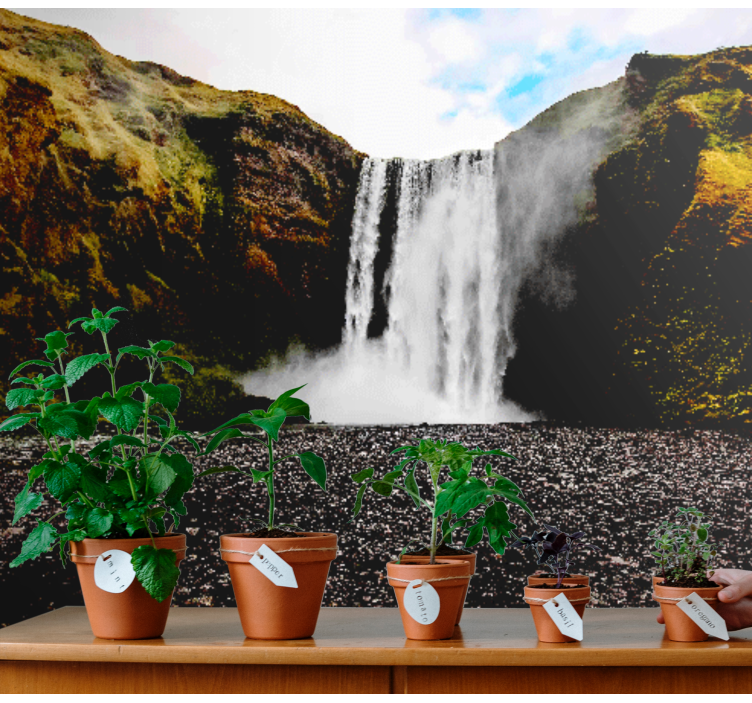 瀑布墙壁画 雄伟的瀑布景色 - TenStickers