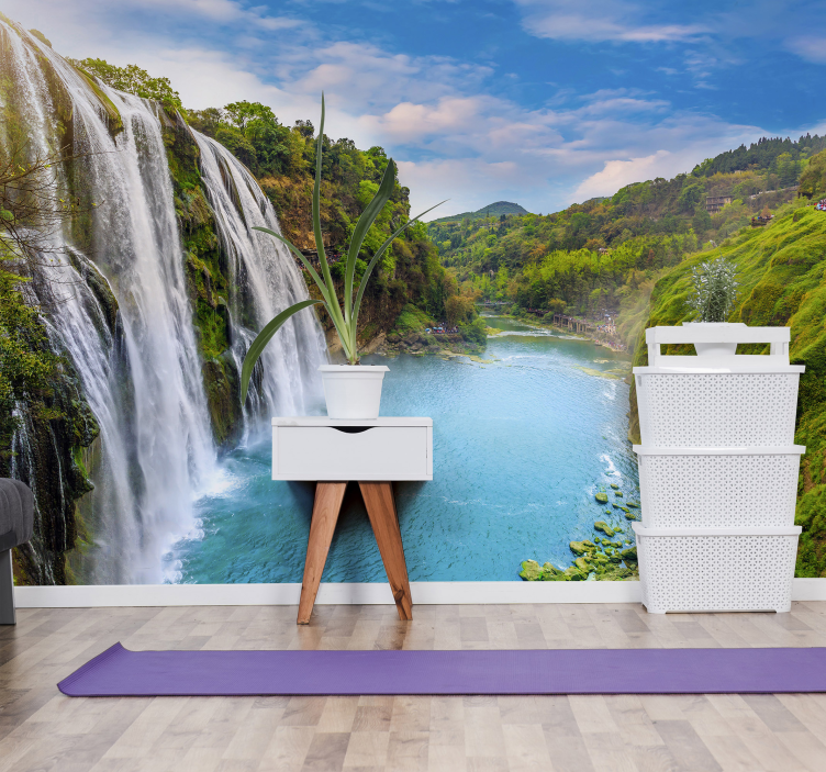 瀑布墙壁画 雄伟的瀑布 - TenStickers