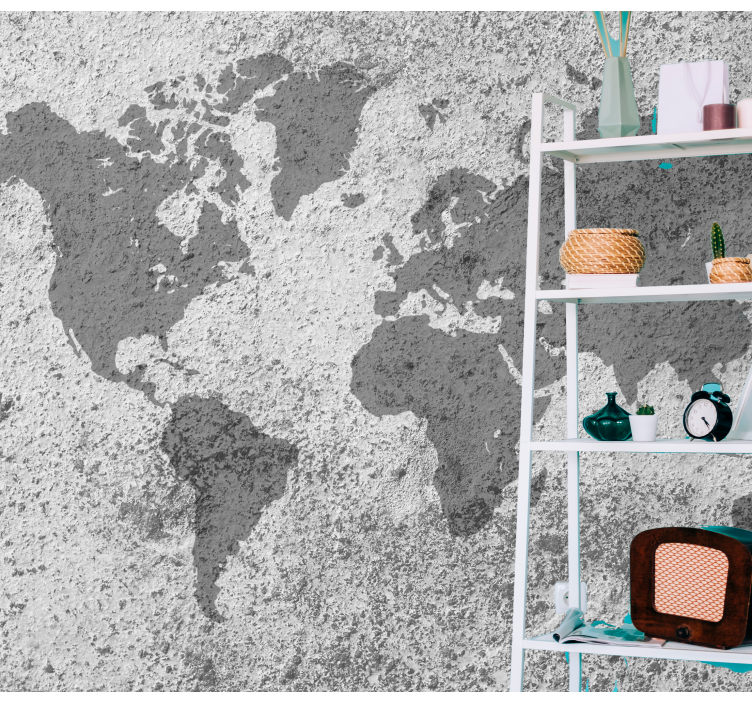 世界地图墙壁画艺术地球仪地图 - TenStickers