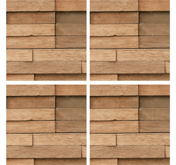 抽象的木杯垫 - TenStickers