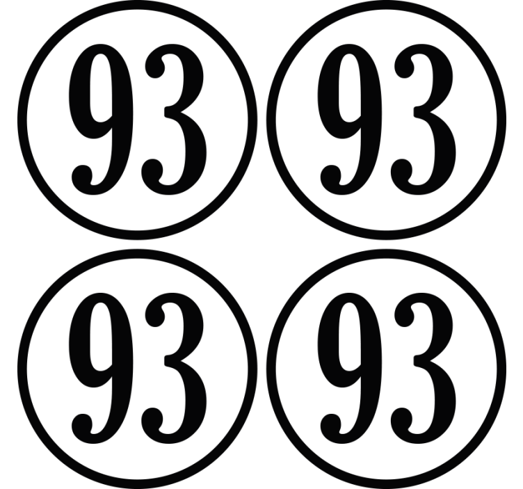 自定义数字回合个性化杯垫 - TenStickers