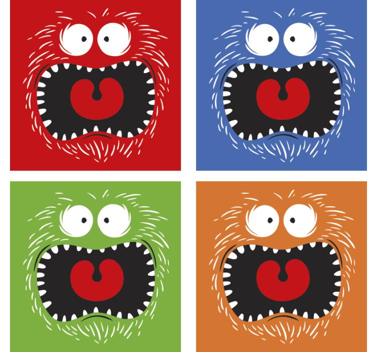 现代和多彩的万圣节喝杯垫 - TenStickers