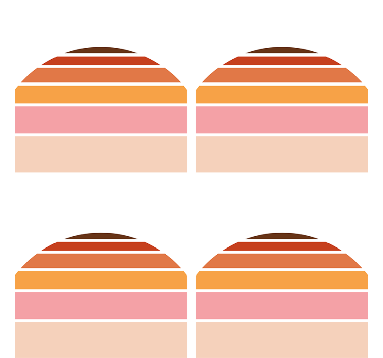 70年代的太阳条纹70年代的杯垫 - TenStickers