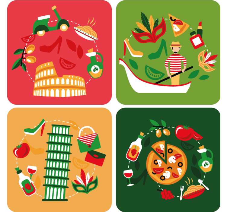 意大利最著名的图标更多杯垫 - TenStickers