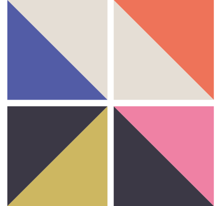 杯垫纹理呈现几何多彩角度 - TenStickers