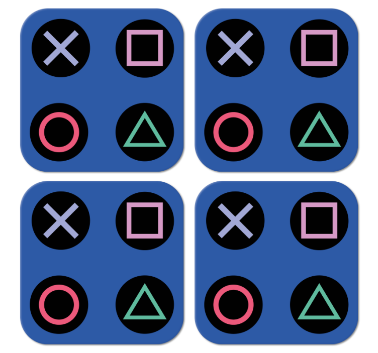 有趣的多彩游戏机模式极客过山车 - TenStickers