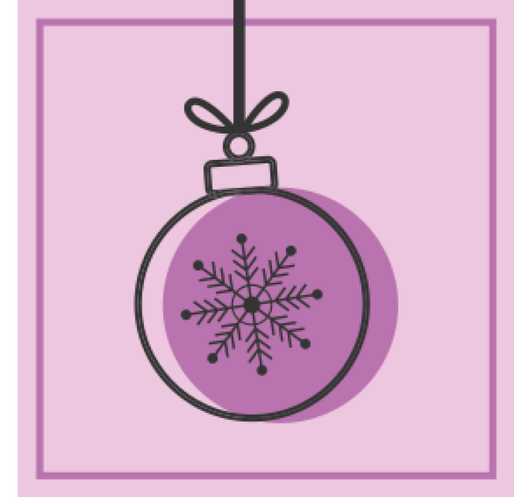 圣诞杯垫雪花 ornament 图案 - TenStickers