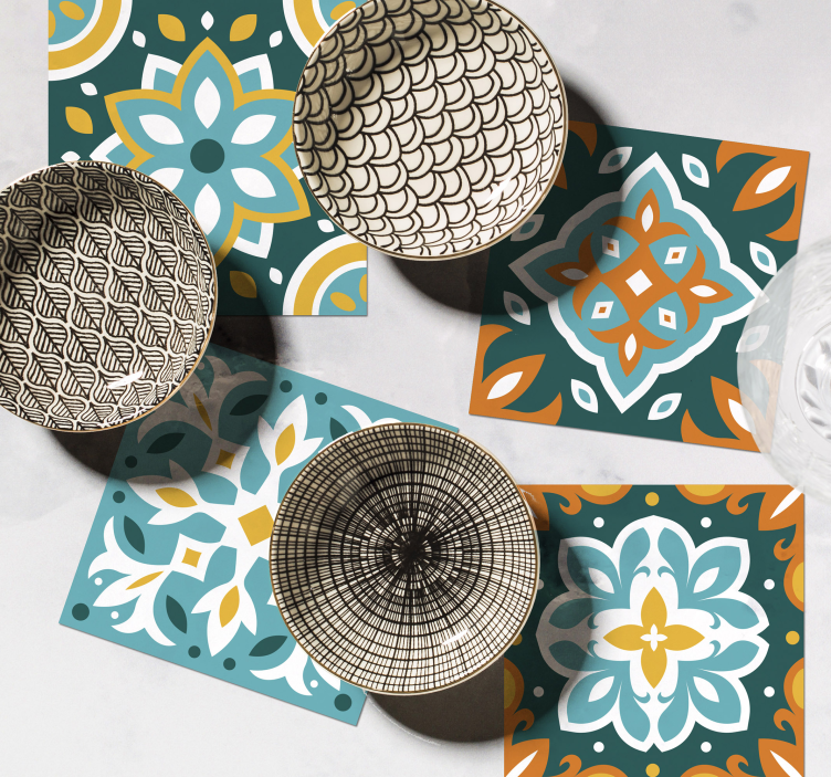 多彩装饰瓷砖过山车 - TenStickers