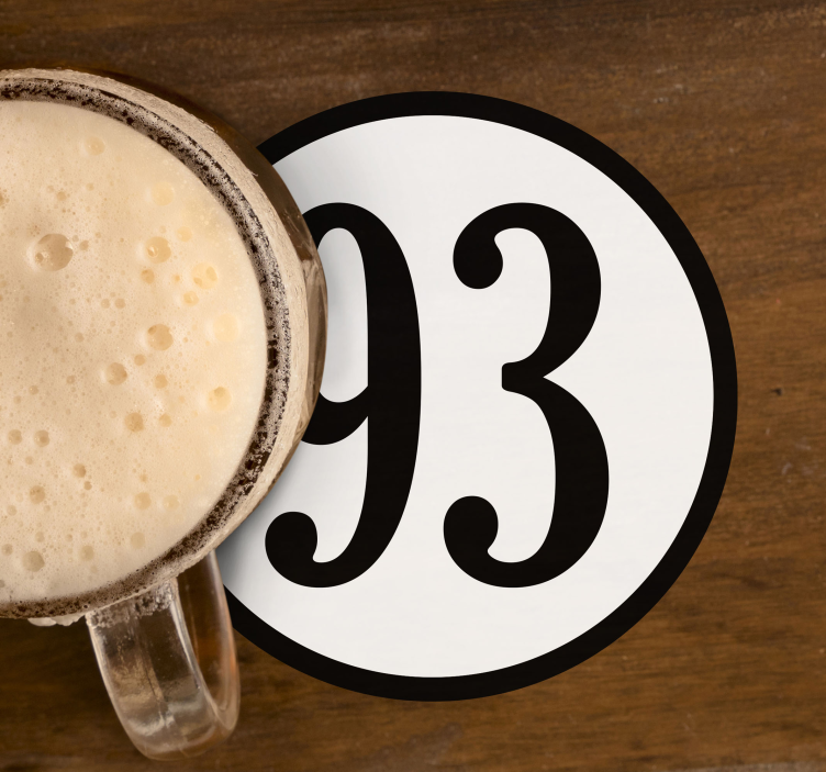 自定义数字回合个性化杯垫 - TenStickers