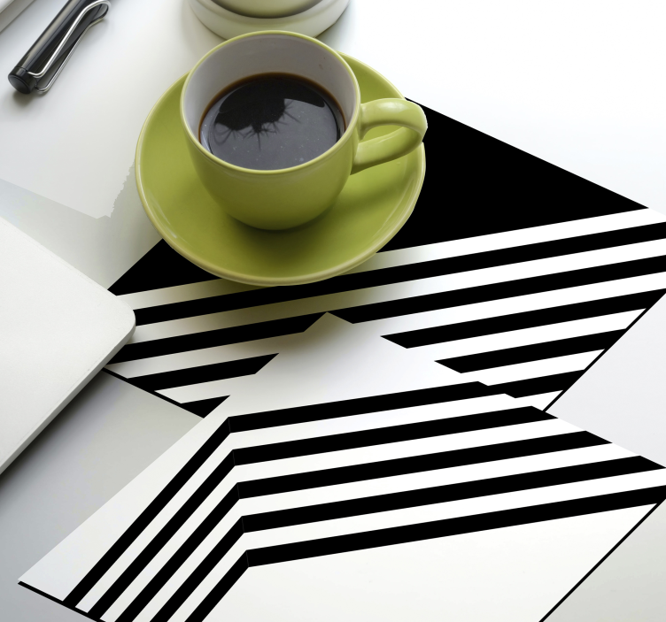 现代条纹现代杯垫 - TenStickers