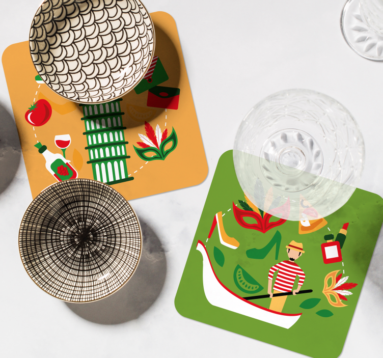 意大利最著名的图标更多杯垫 - TenStickers