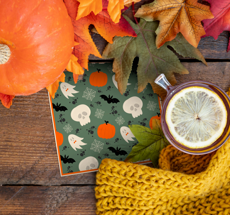 南瓜、鬼魂和蜘蛛万圣节过山车 - TenStickers