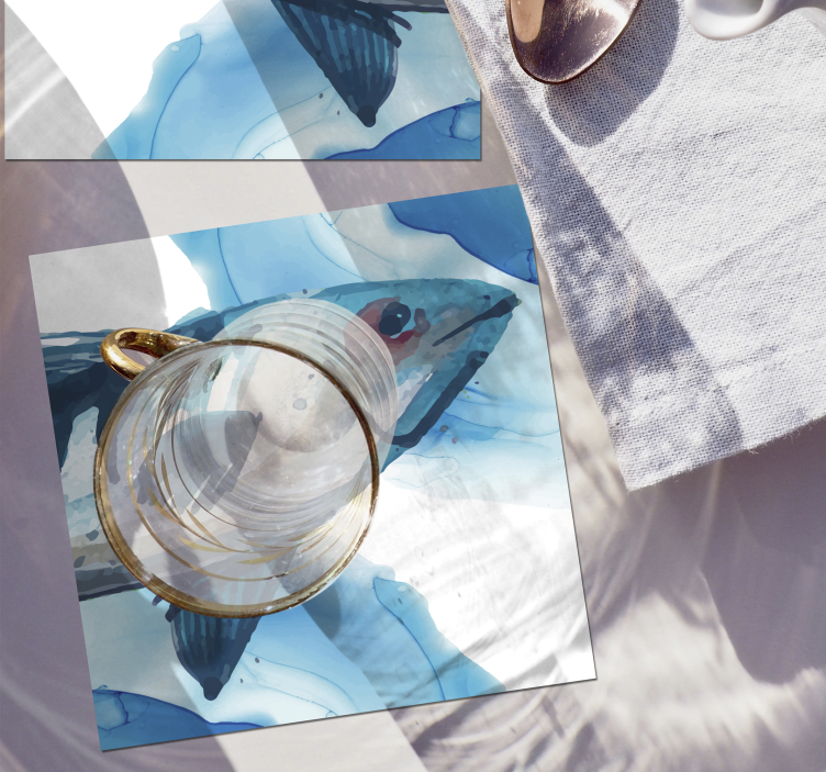 神话般的水彩鱼过山车 - TenStickers