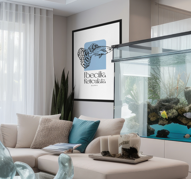 鱼类宣传海报 桃花魚 - TenStickers