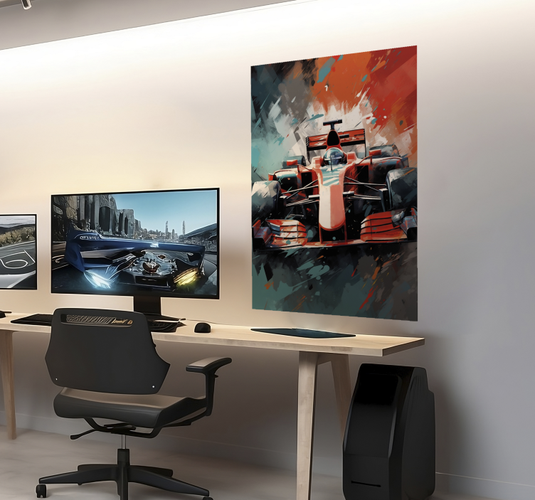 一级方程式的海报 红色的汽车 - TenStickers