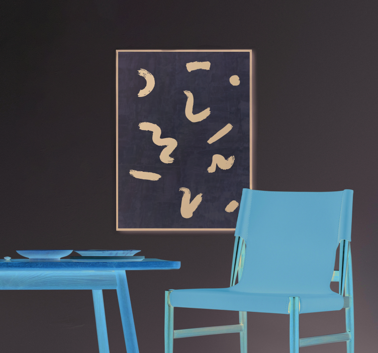 斯堪的納維亞海報黑色刷形状 - TenStickers