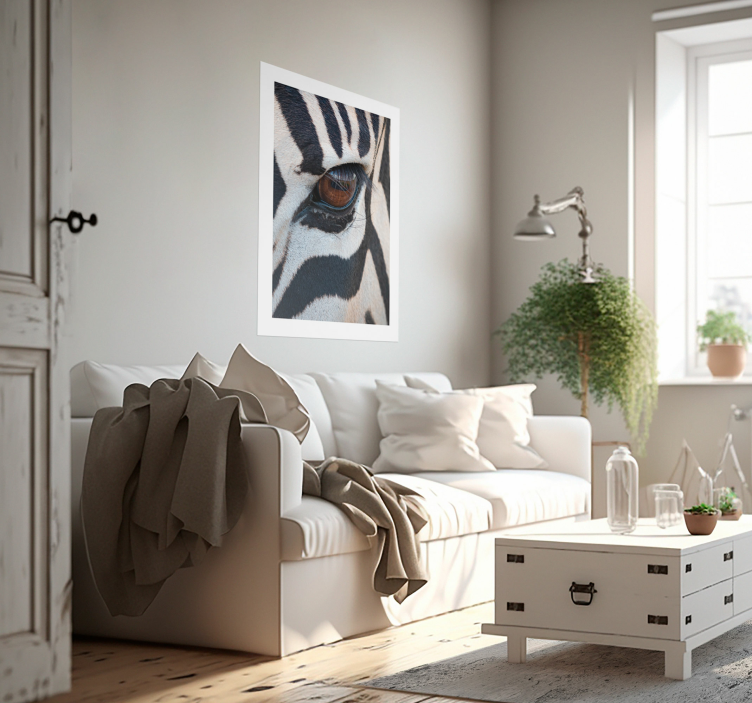 其他动物海报 眼睛的斑马 - TenStickers