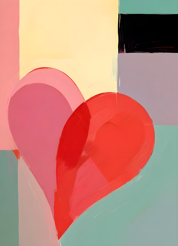 寫實照片海報心形画作 - TenStickers