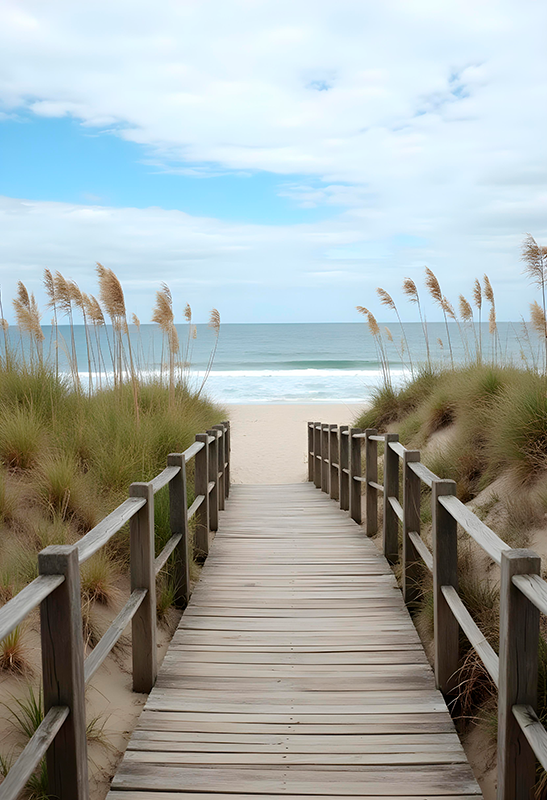 寫實照片海報风吹沙滩 - TenStickers