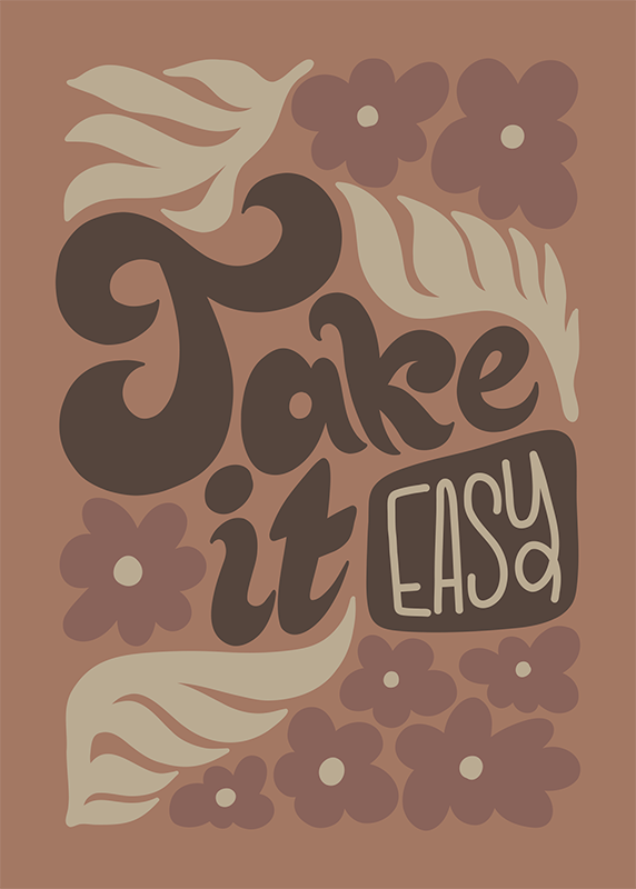 句子海报 take it easy - TenStickers