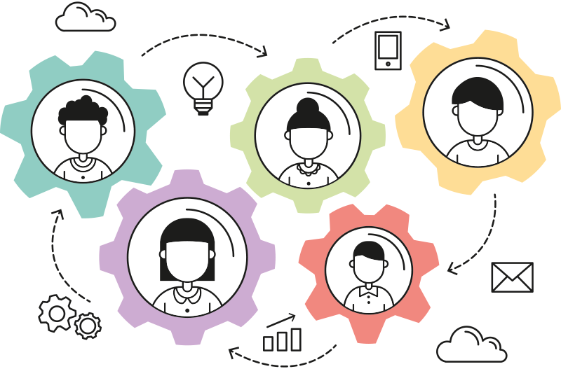 办公室宣传画激发团队合作动力 - TenStickers