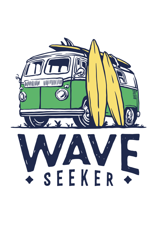 青少年卧室的宣传画 青少年冲浪者车 - TenStickers