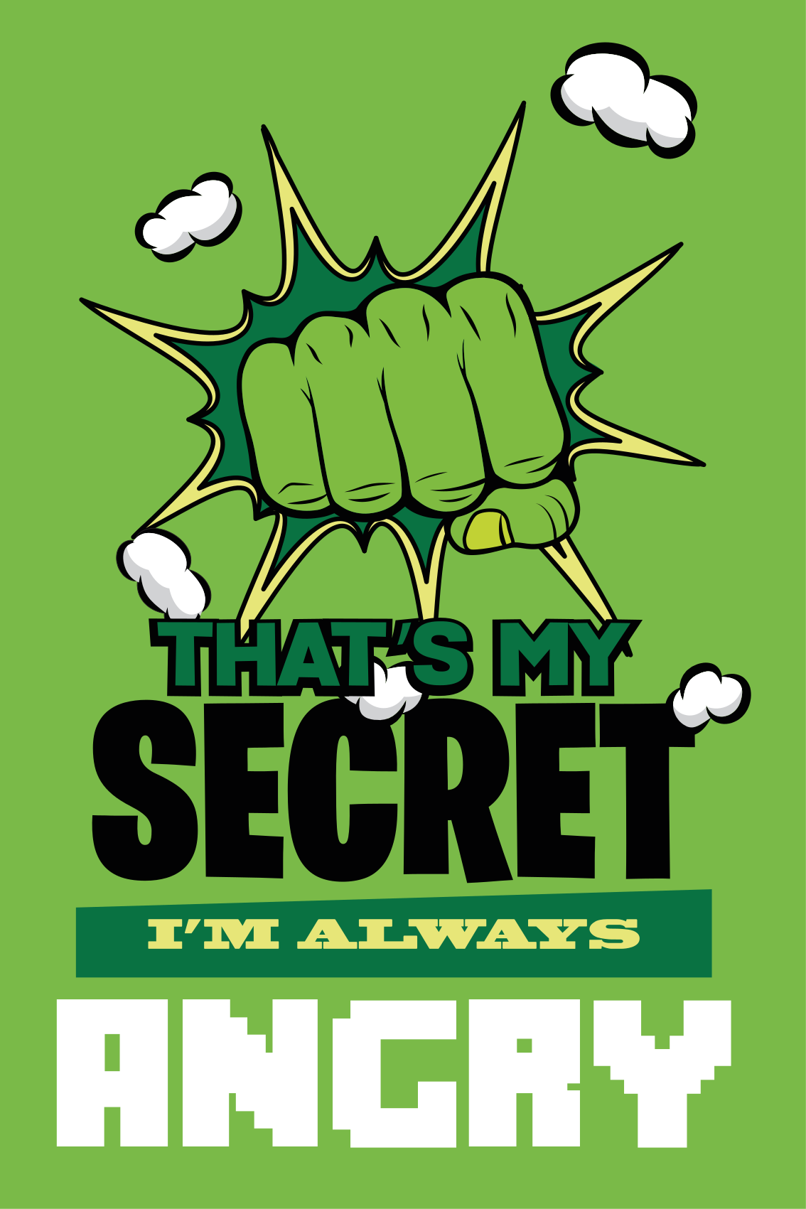 青少年卧室的宣传画我总是愤怒 - TenStickers