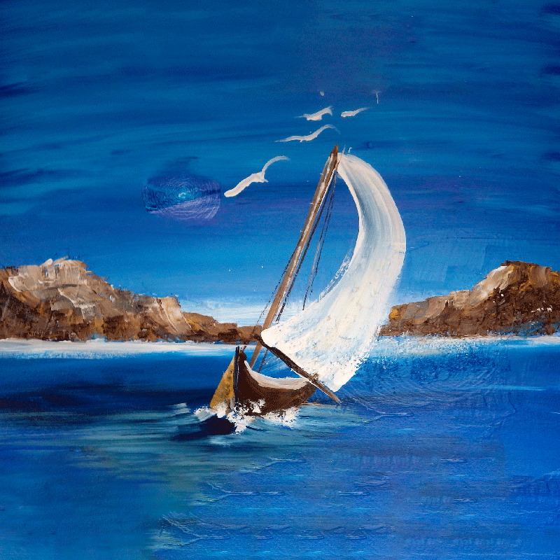 客厅海报 船帆画布装饰画 - TenStickers