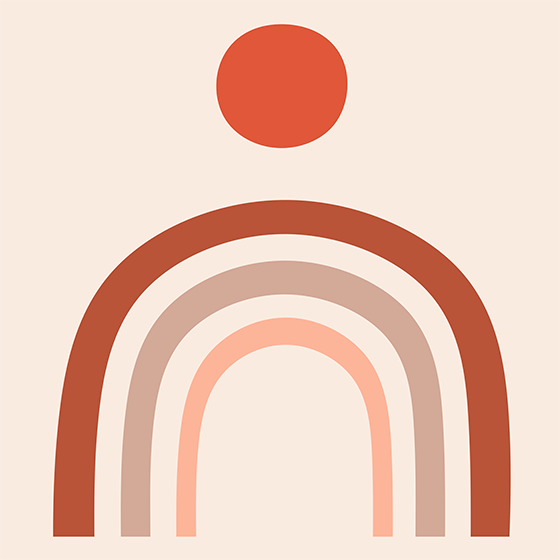 客厅海报 彩虹墙面艺术 - TenStickers