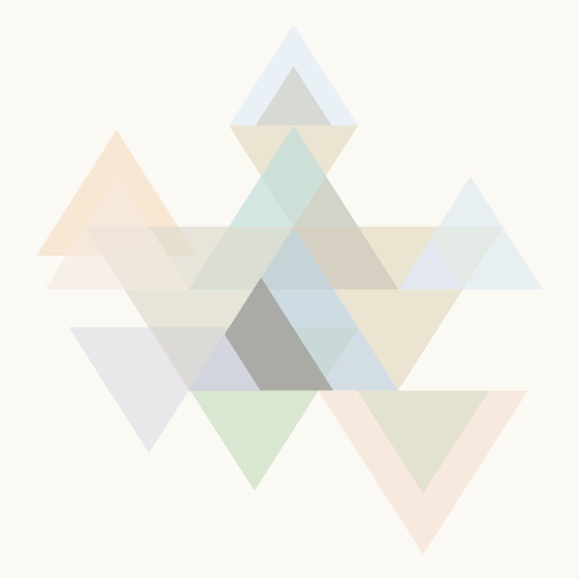 客厅海报色彩斑斓的墙面艺术三角形 - TenStickers