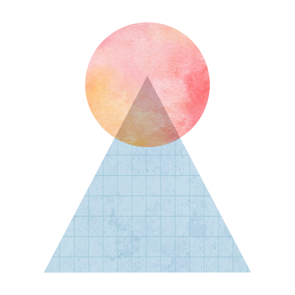 客厅海报阳光与墙面艺术三角形 - TenStickers