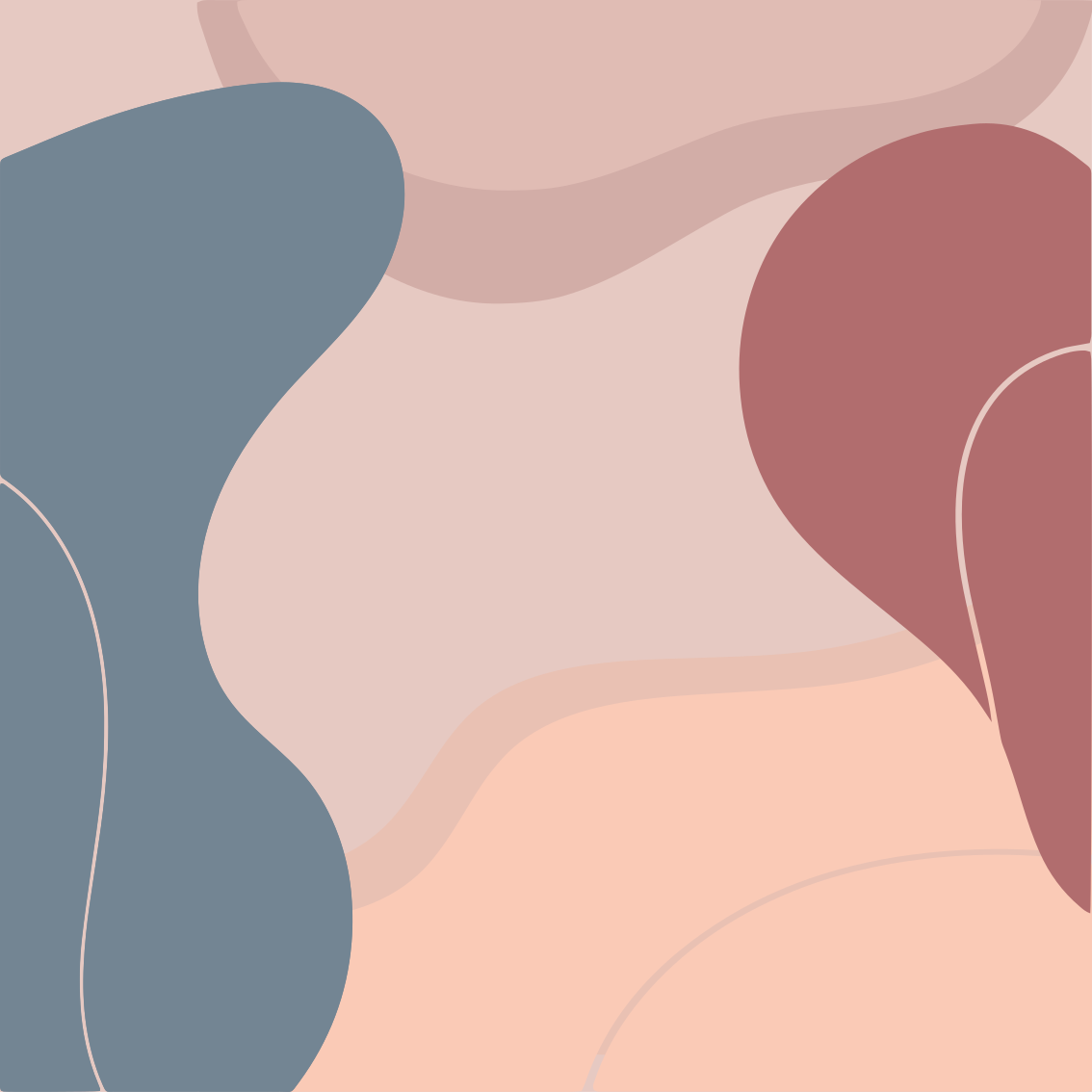 客厅海报柔和的墙面艺术色彩 - TenStickers