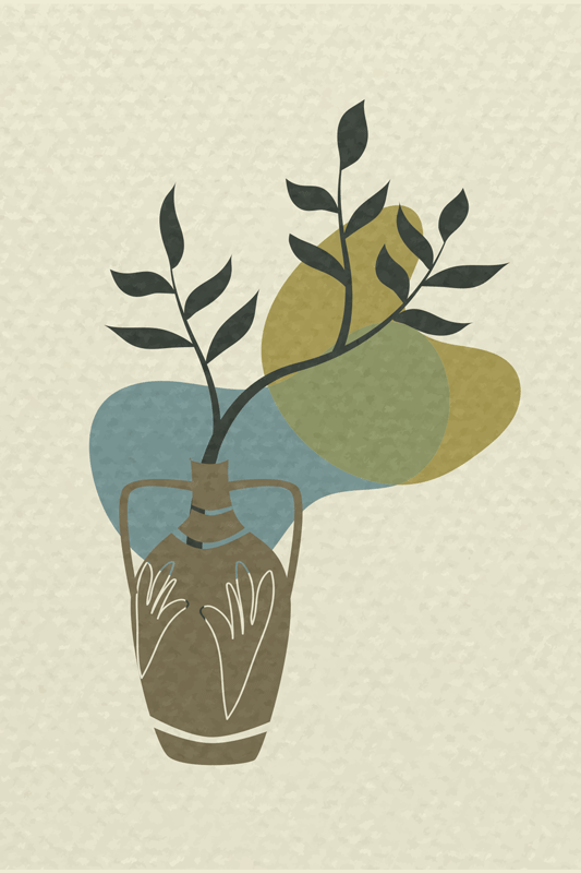 客厅海报展现简约自然的japandi风格 - TenStickers