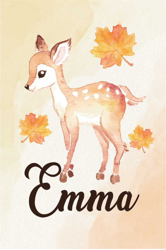 儿童房的海报小鹿 - TenStickers