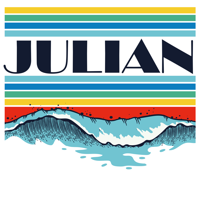 青少年卧室的宣传画定制名称海景画 - TenStickers