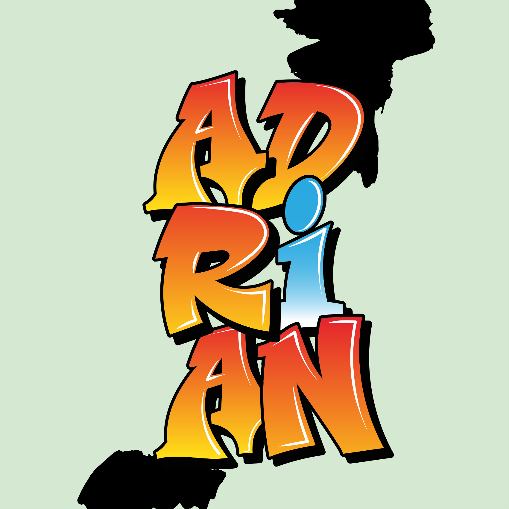 青少年卧室的宣传画彩色名字艺术 - TenStickers