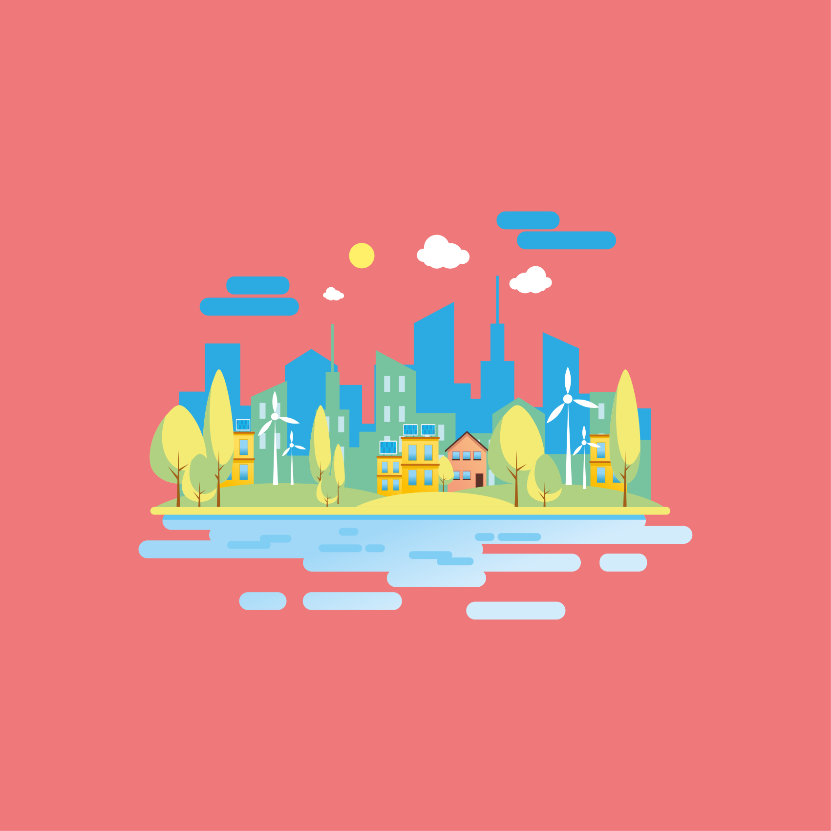 城市和国家的宣传画展现现代城市风貌 - TenStickers