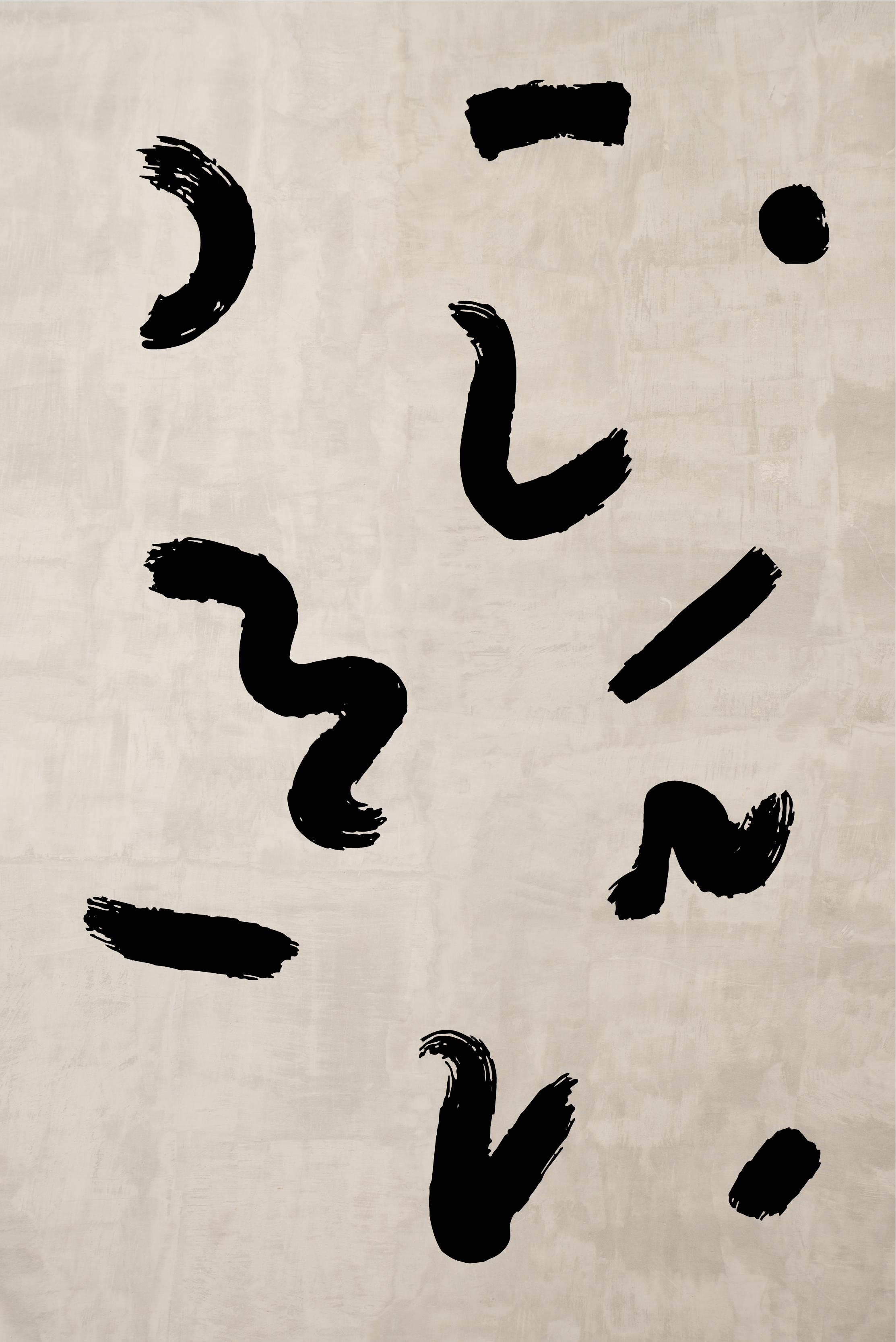 斯堪的納維亞海報黑色刷形状 - TenStickers