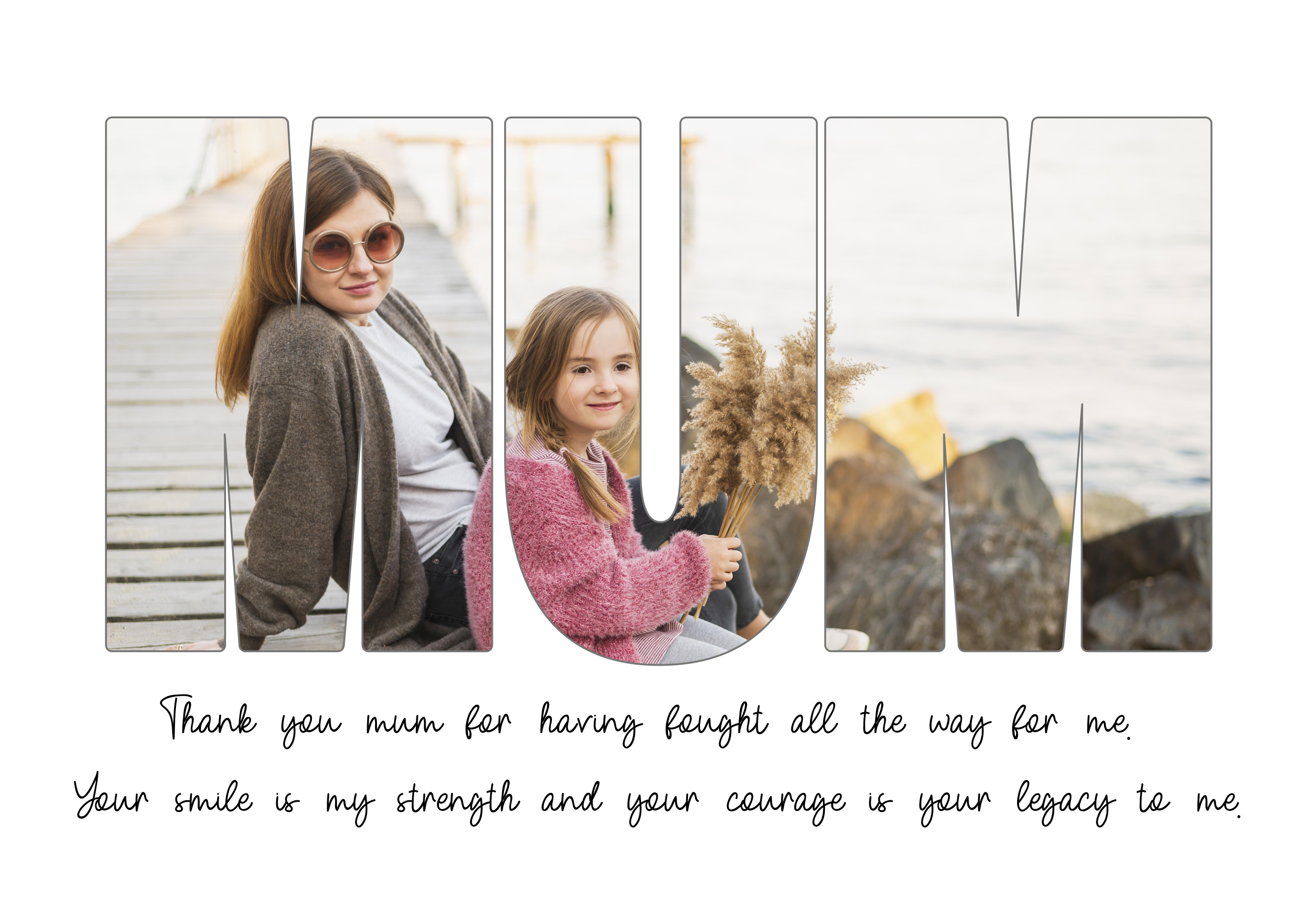 客厅海报 谢谢妈妈 - TenStickers