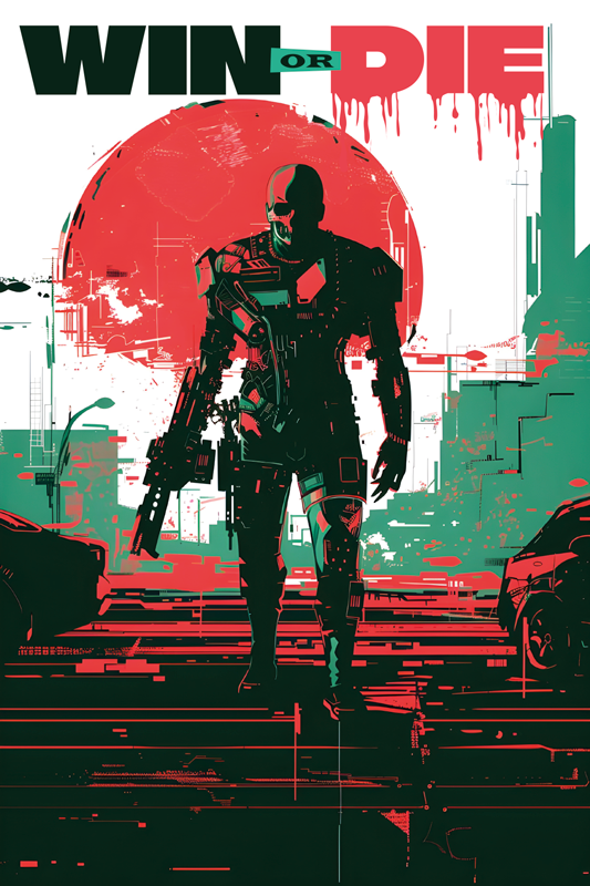 视频游戏海报 机器人 - TenStickers