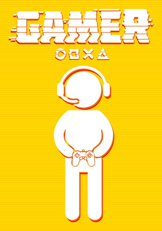 视频游戏海报 播放器图标 - TenStickers