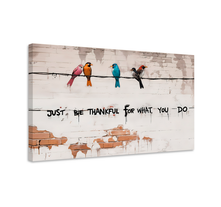 盲人艺术坐着的鸟 - TenStickers