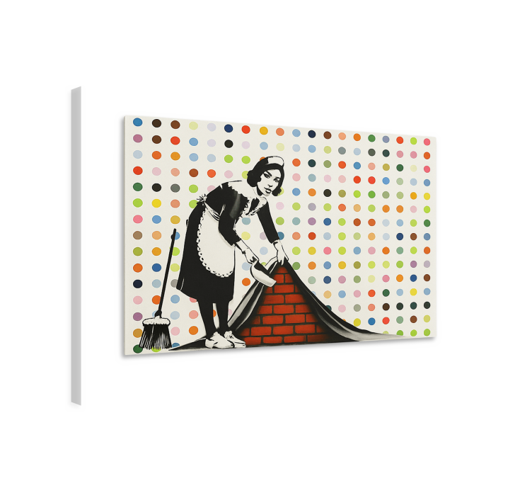 盲人艺术 地毯下的彩色清扫 - TenStickers