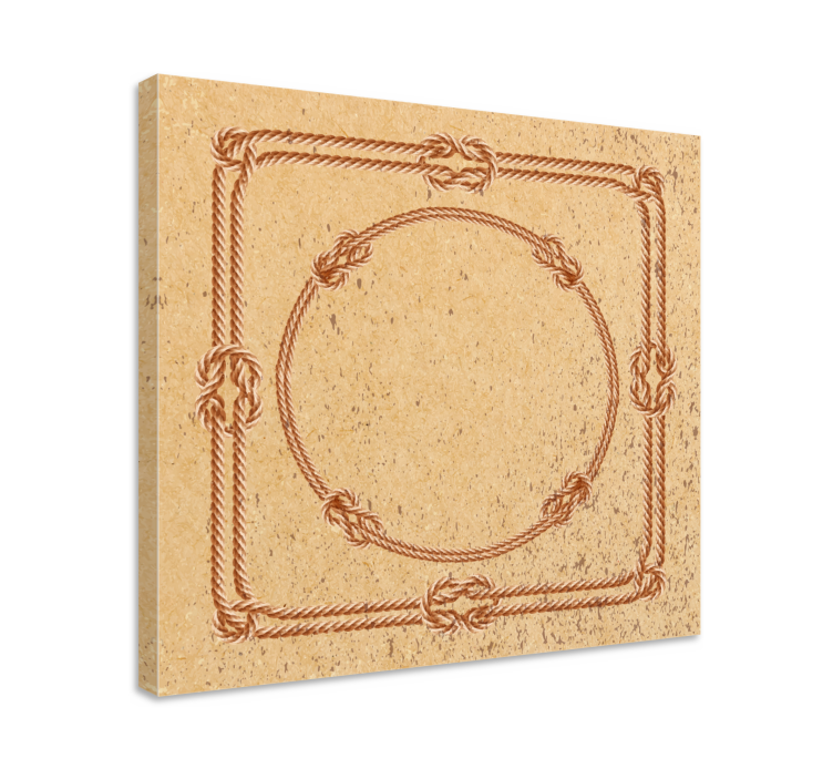 盲人几何 绳框浮雕 - TenStickers