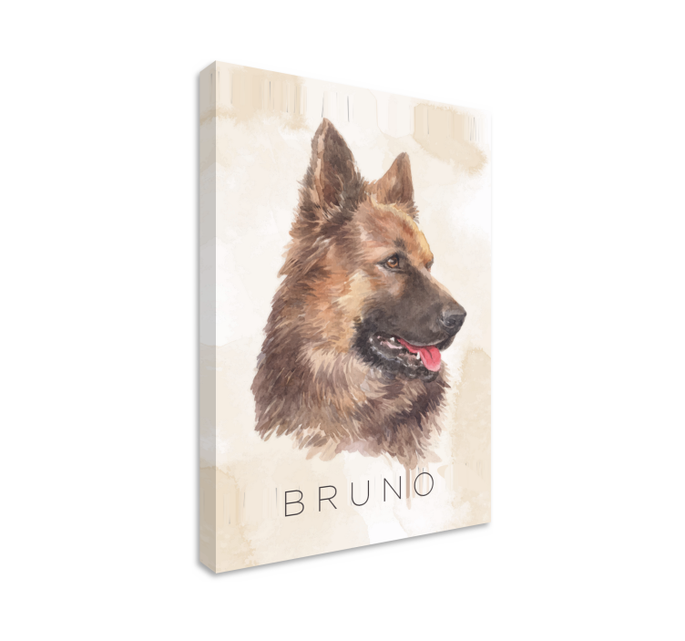 盲人小狗德牧肖像 - TenStickers