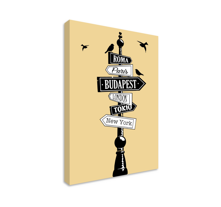 盲人旅行城市方向指示牌 - TenStickers