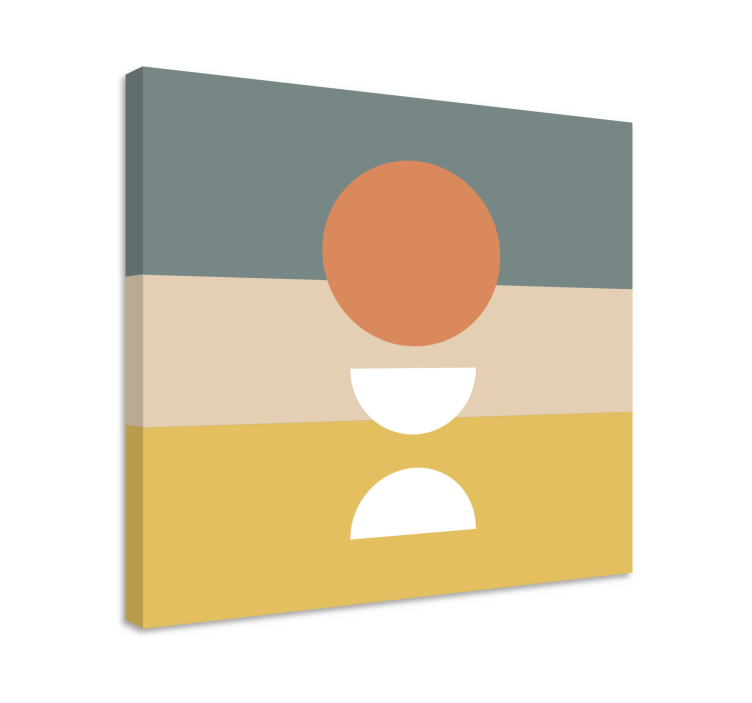 3 条纹带圆旗几何画布 - TenStickers